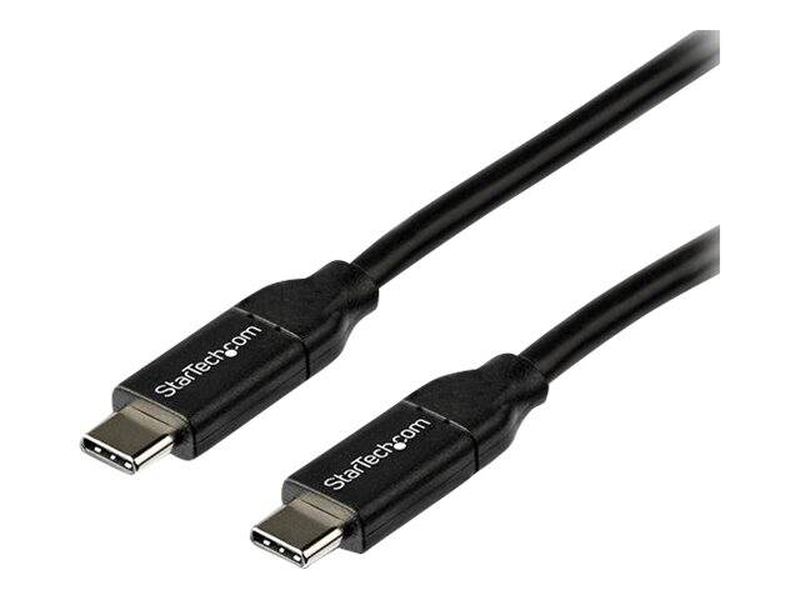 Startech.com 2m 6ft USB c to USB c cable - 5a pd - USB 2.0 USB-if certified - USB cable - USB-c (m) straight to USB-c (m) straight - thunderbolt 3 / USB 2.0 / USB 3.0 / USB 3.1 - 5 a - 2 m - black-null