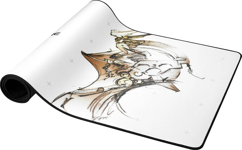 Asus rog scabbard II xxl-kjp kojima productions edition gaming mouse pad 900x400x3mm cloth surface nano coating anti-fray stitched edges non-slip rubber base white-null