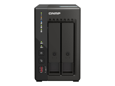 Qnap ts-253e / nas server / 2 bays / sata 6GB/s / raid raid 0, 1, 5, 6, 10, 50, jbod, 60 / ram 8GB / 2.5 gigabit ethernet / iscsi support, , medium