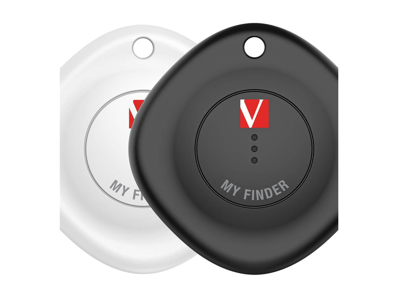 Verbatim my finder myf-02 bluetooth item finder 2-pack black/white  / apple find my app on iPhone, ipad, and mac, , medium-null