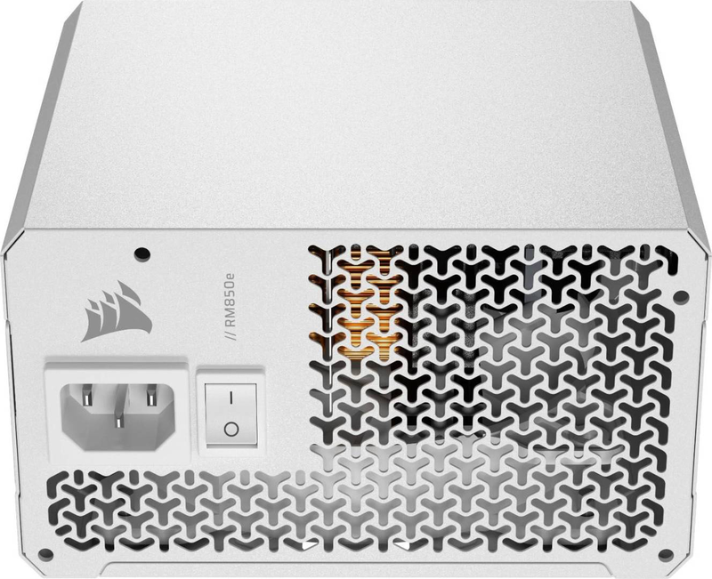 Corsair rm850e rme series 850w atx 3.1 psu 80+ gold cybenetics gold fully modular pcie 5.1 12v-2x6 white-null