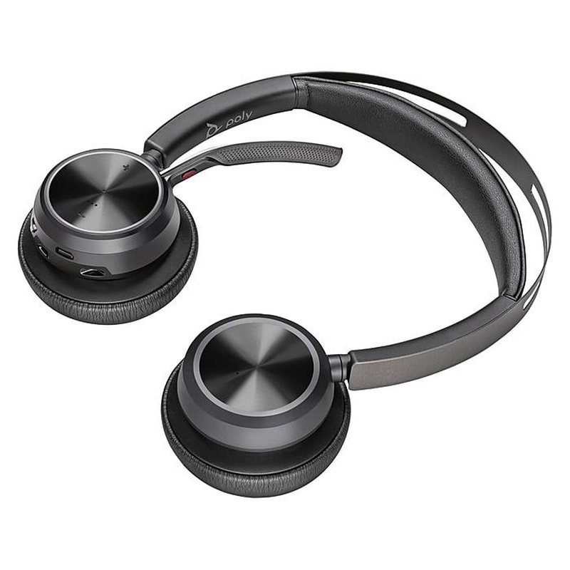 Poly voyager focus 2 / headset / on-ear / bluetooth / wireless / active noise cancelling / USB-c via bluetooth adapter / black / zoom certified, , medium-null