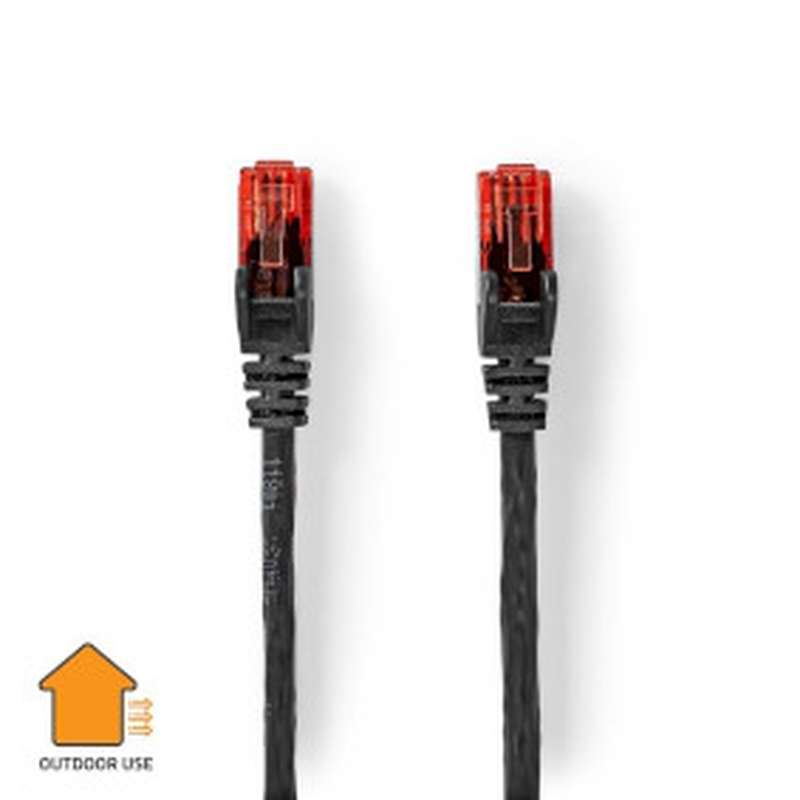 Cat6 network cable rj45 male rj45 male u/utp 50.0 m outdoor round pe black label, , medium-null