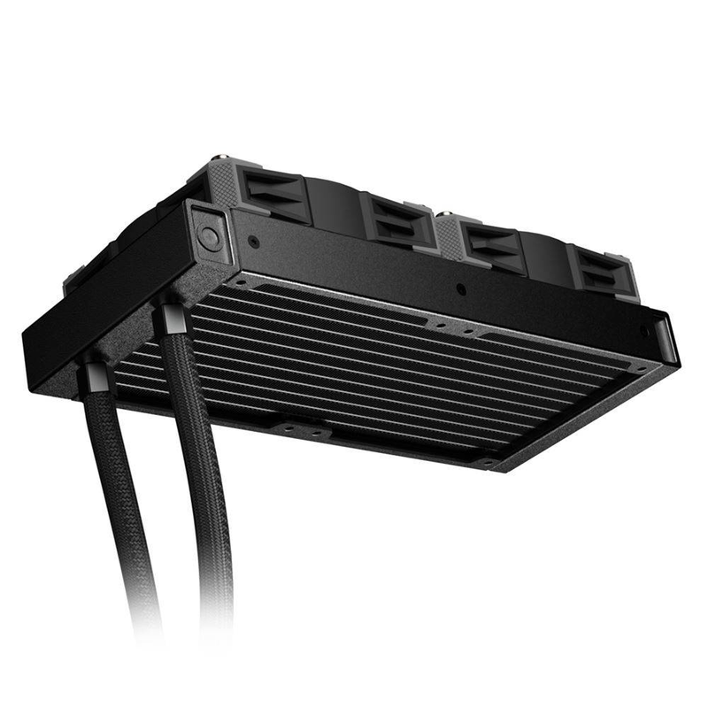 Sharkoon s70 rgb black 240mm aio liquid CPU cooler dual 120mm addressable rgb fans copper base-null