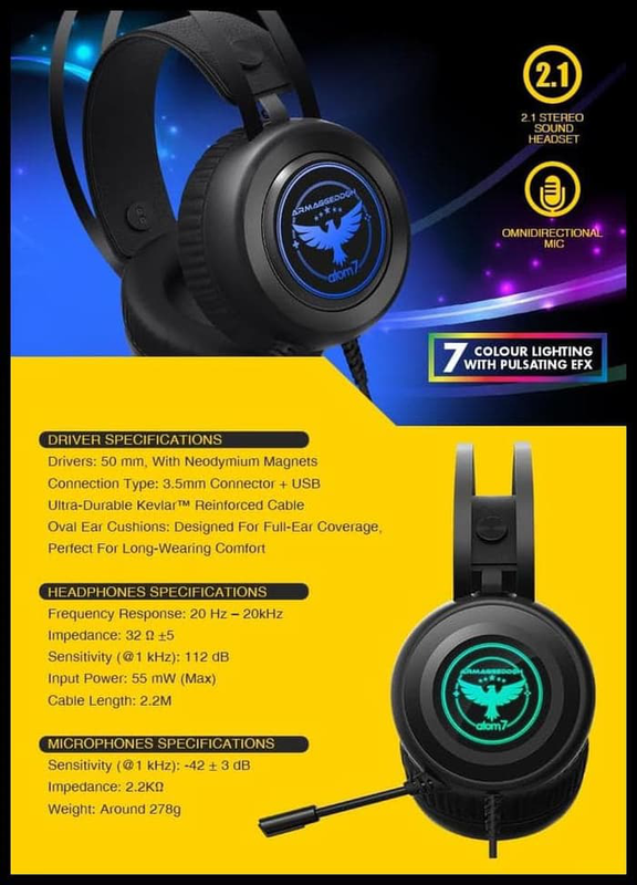 Armaggeddon atom 7 2.1 stereo gaming headset image number null