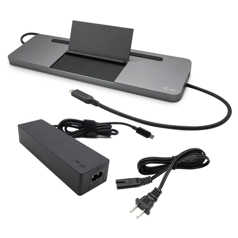 I-tec metal 4k triple display USB-c docking station HDMI vga displayport displaylink gigabit lan sd 85w pd 100w charger-null