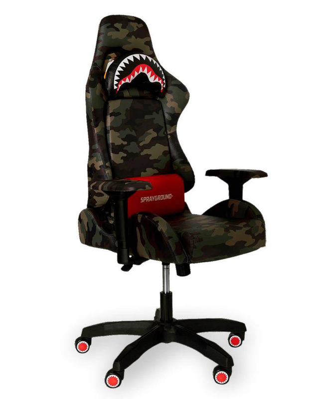 Sprayground camo shark gamer chair image number null