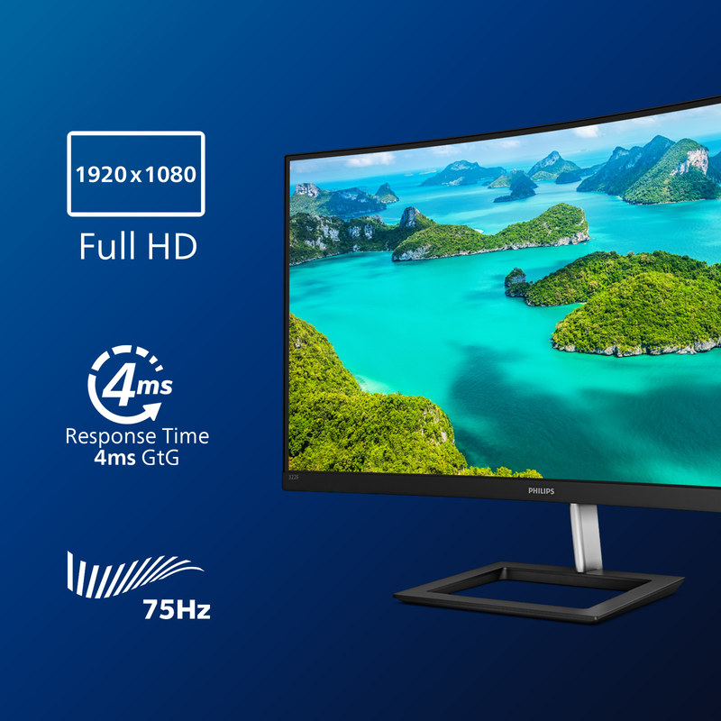 Philips 322e1c 31.5" monitor va curved 75hz freesync 1920x1080-null