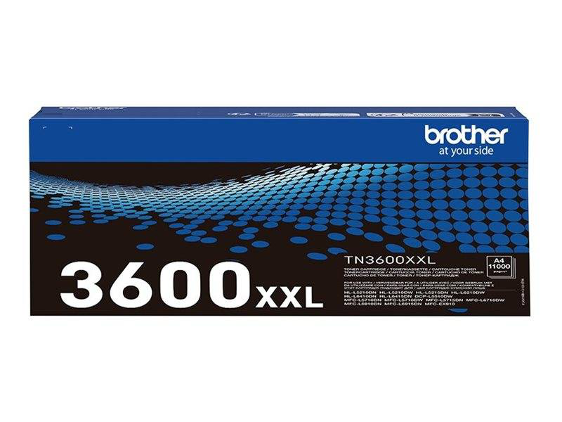 Brother tn3600xxl super high capacity black toner cartridge 11,000 pages for hl-l6210dw-null