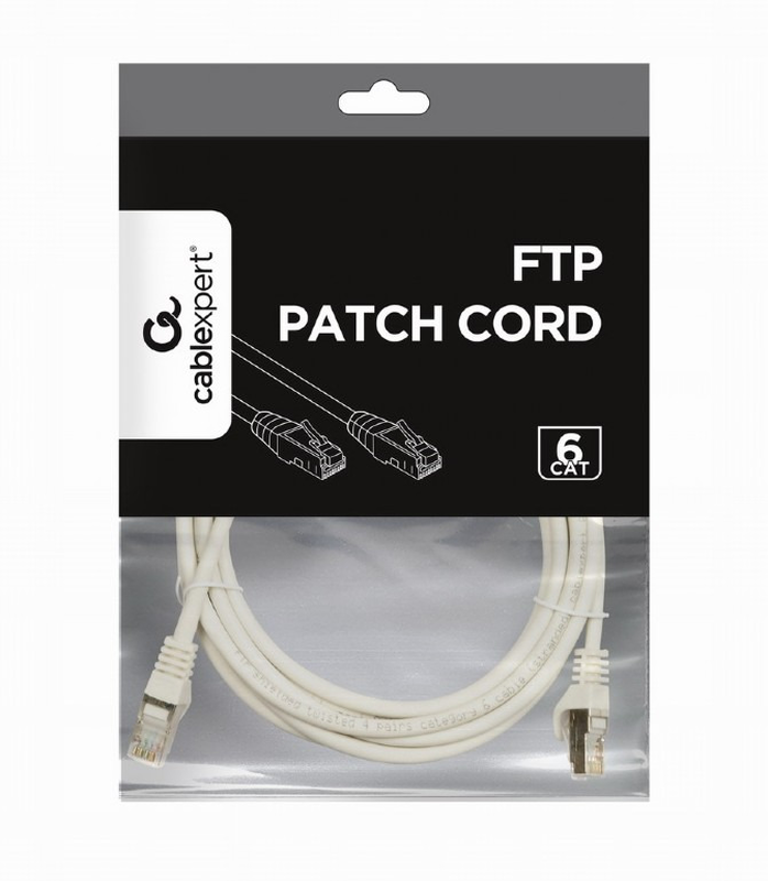 Cablexpert pp6-5m | f/ftp cat.6 ethernet network cable 5m 1pcs gray, , medium-null