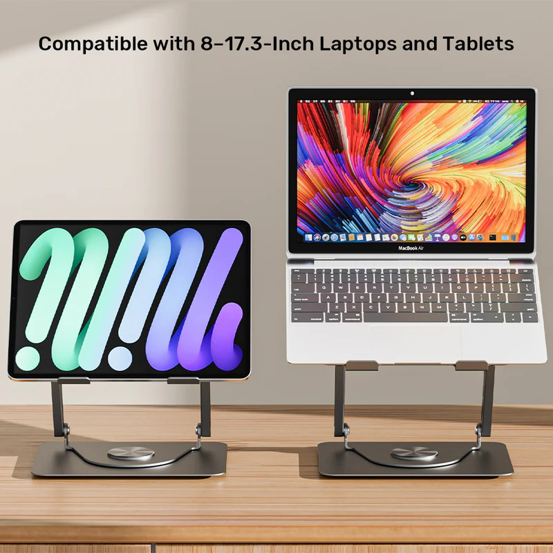 Unitek ot1098a laptop stand with 360 rotation & detachable cooling fan, , medium-null