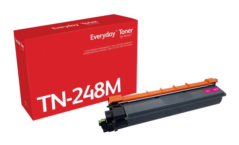 Xerox everyday magenta toner cartridge | compatible with brother tn248m | standard capacity | 1000 pages, , medium-null