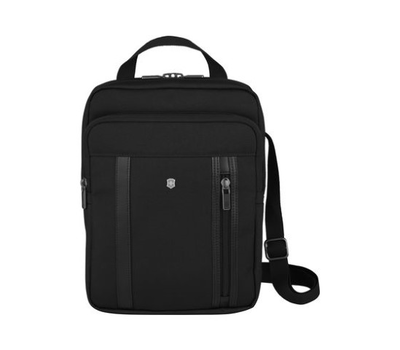 Werks professional cordura, crossbody laptop bag, black, , medium