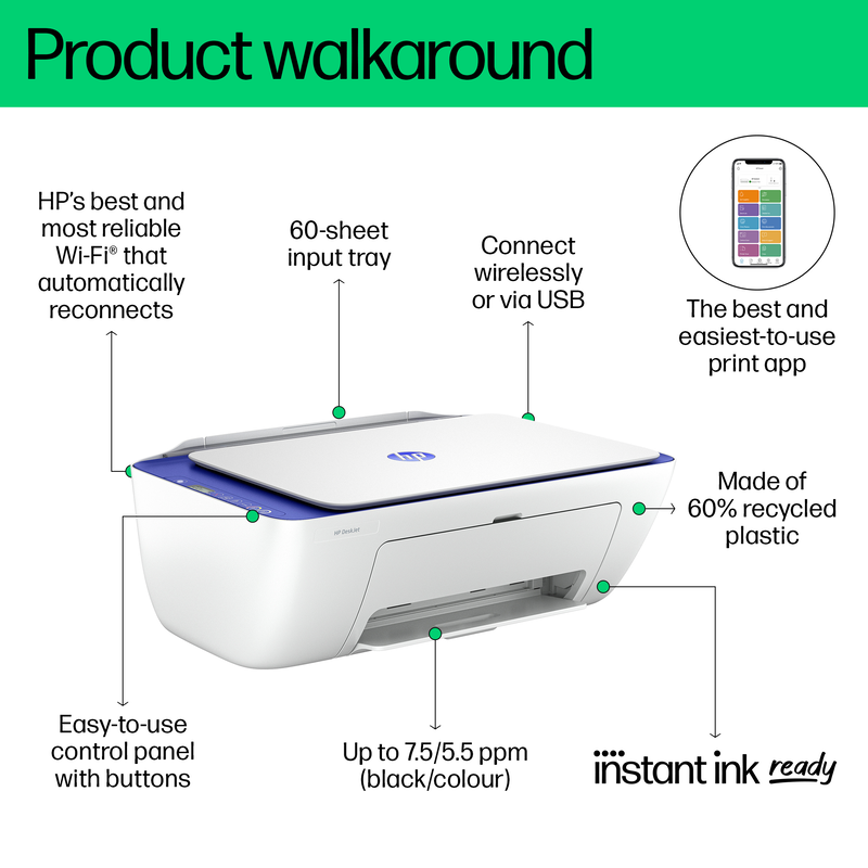 Hp deskjet 2821e all-in-one printer (588q2b), , medium-null