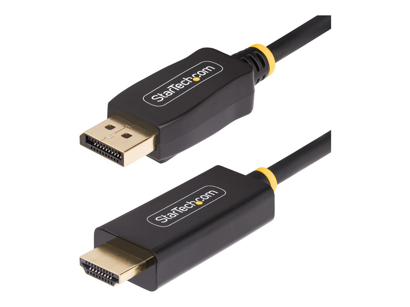 Startech.com 9.8ft (3m) displayport to HDMI adapter cable, 4k 60hz with hdr, dp to HDMI 2.0b, active video converter, displayport desktop to HDMI monitor, m/m - displayport to HDMI cord (10f-dp-hdmi-4k60-hdr) - adapter cable - displayport male to HDMI mal-null