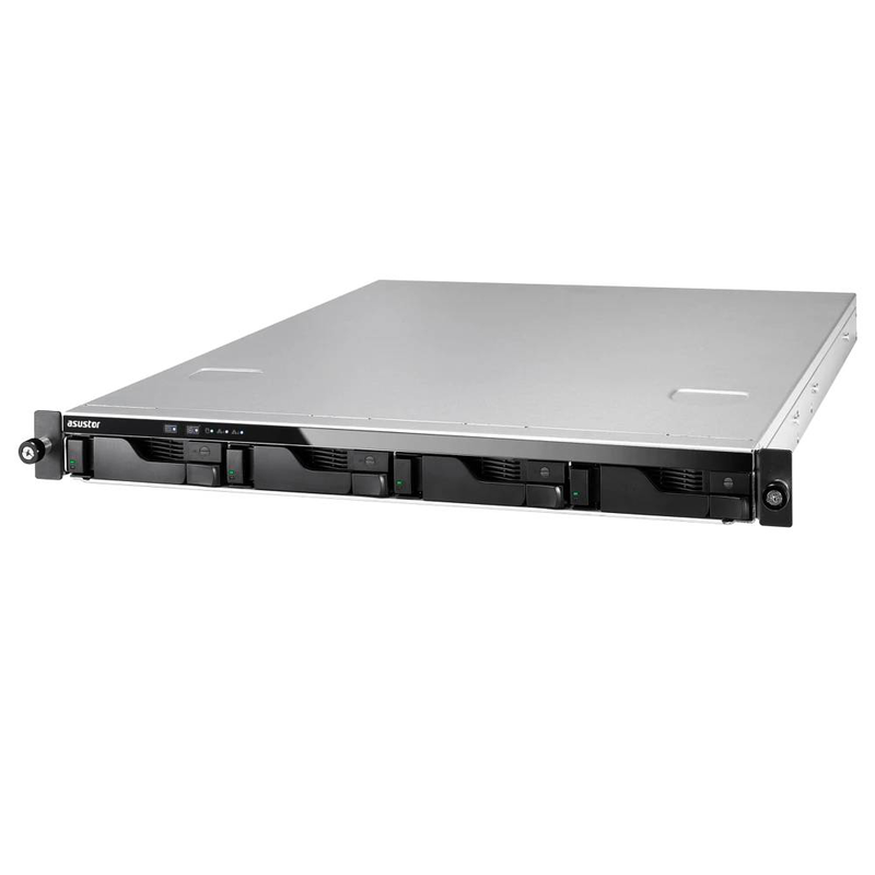Asustor lockerstor 4rd as6504rd 4-bay 1u rackmount nas intel atom c3538 8GB ddr4 dual 2.5GBe redundant psu diskless-null
