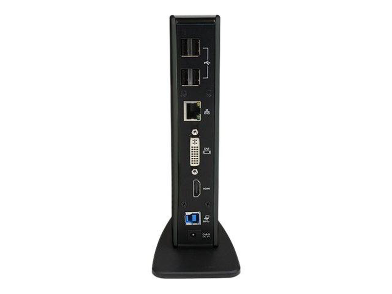 Startech.com universal USB 3.0 laptop docking station / dual video HDMI dvi w/ audio ethernet / docking station / (USB) / 10mb lan, 100mb lan, gige, , medium-null