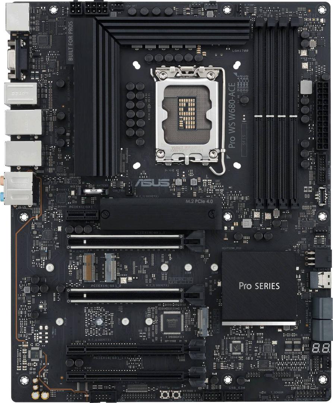 Asus pro ws w680-ace atx motherboard | intel w680 | lga1700 | ddr5 | 2.5GBe, , medium-null