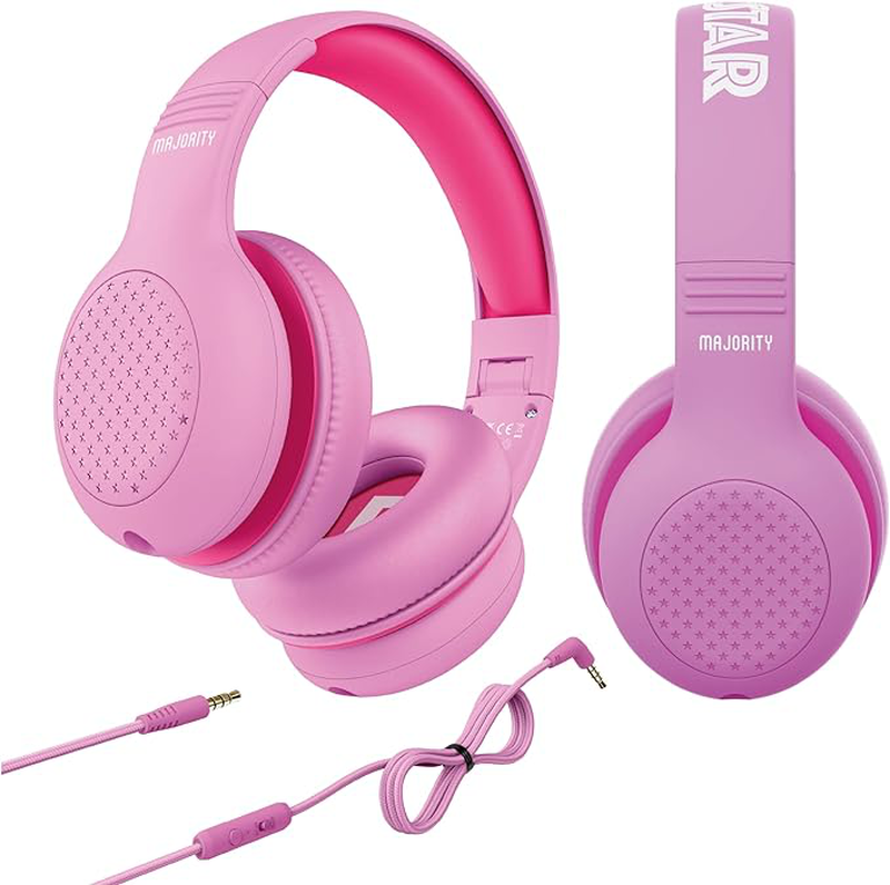 Majority superstar over ear wireless headphones 3.5mm pink, , medium-null