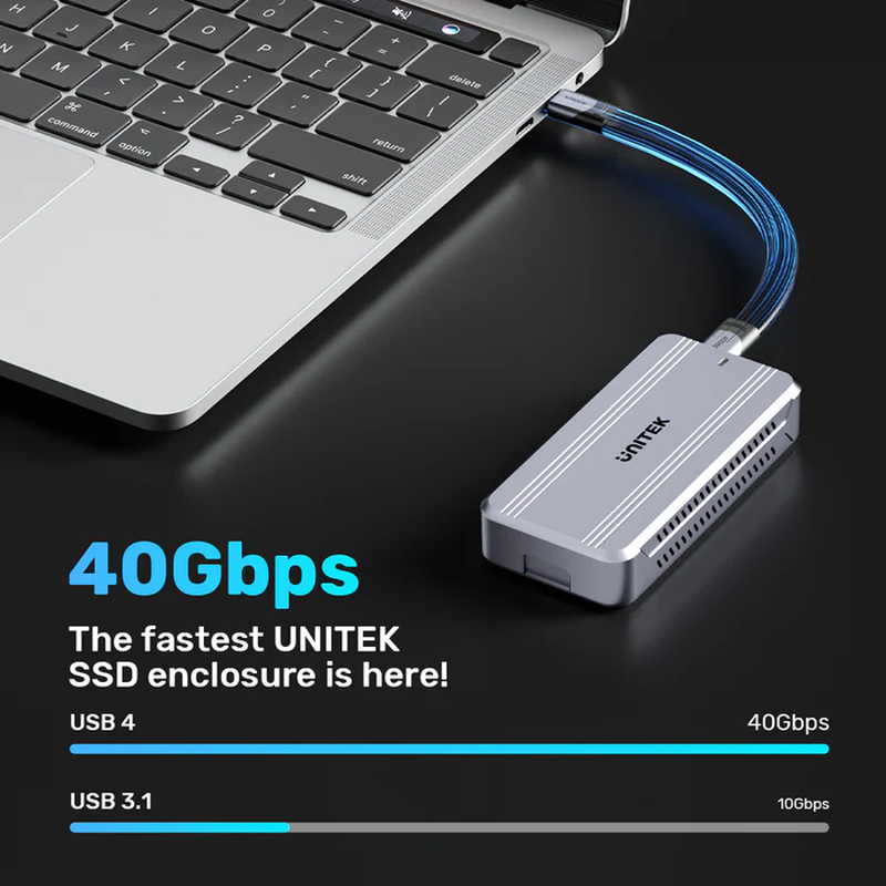 Unitek USB-c nvme/pcie enclosure USB 4.0 40GBps w/cooling fan s1242a, , medium-null