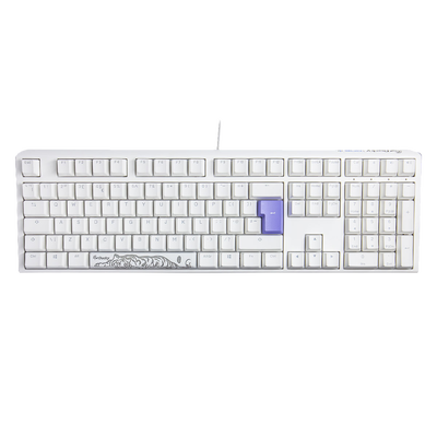 Ducky one 3 white hot swap (us) full size cherry red switch rgb led