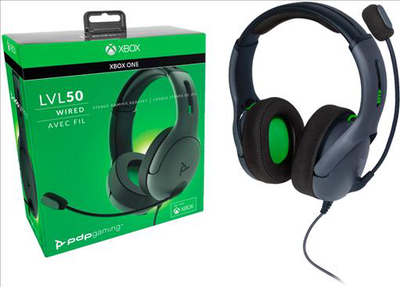 Pdp lvl50 wired xbox one grey headphones, , medium