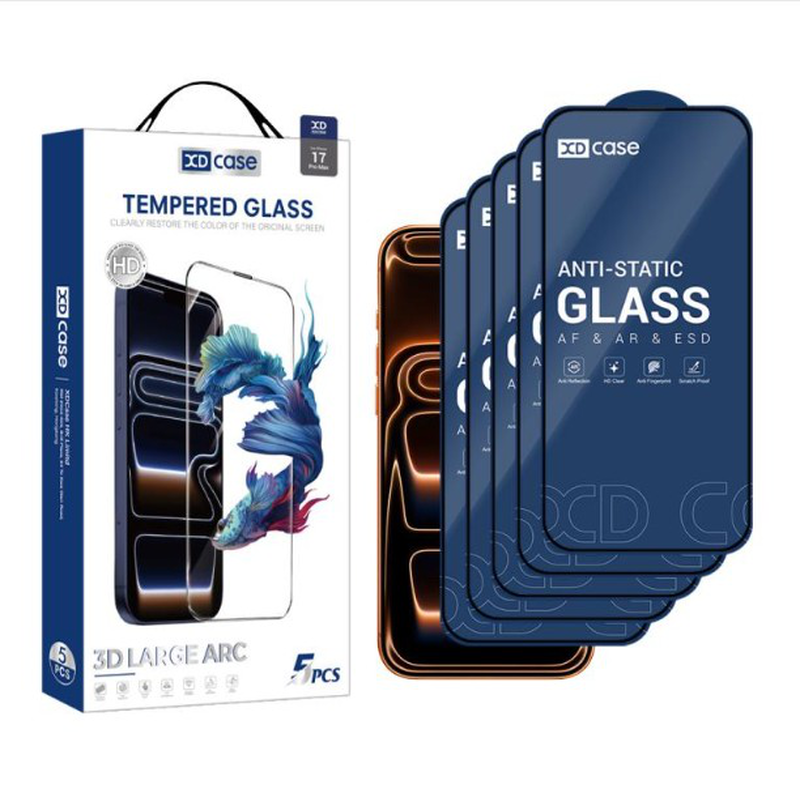 Xdcase tempered glass protector for iPhone 17 pro max (pack of 5), , medium-null