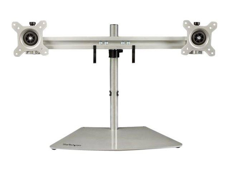 Startech.com armduoss freestanding dual monitor stand horizontal for two 12-24 inch displays 8kg silver-null