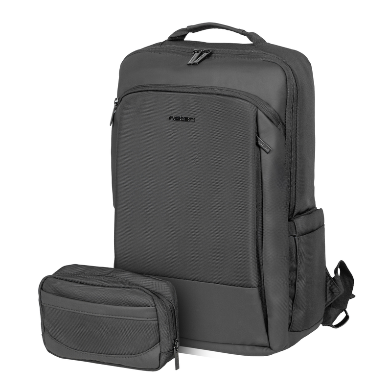 Natec laptop backpack 15.6 19l black + organiser kudu plus-null