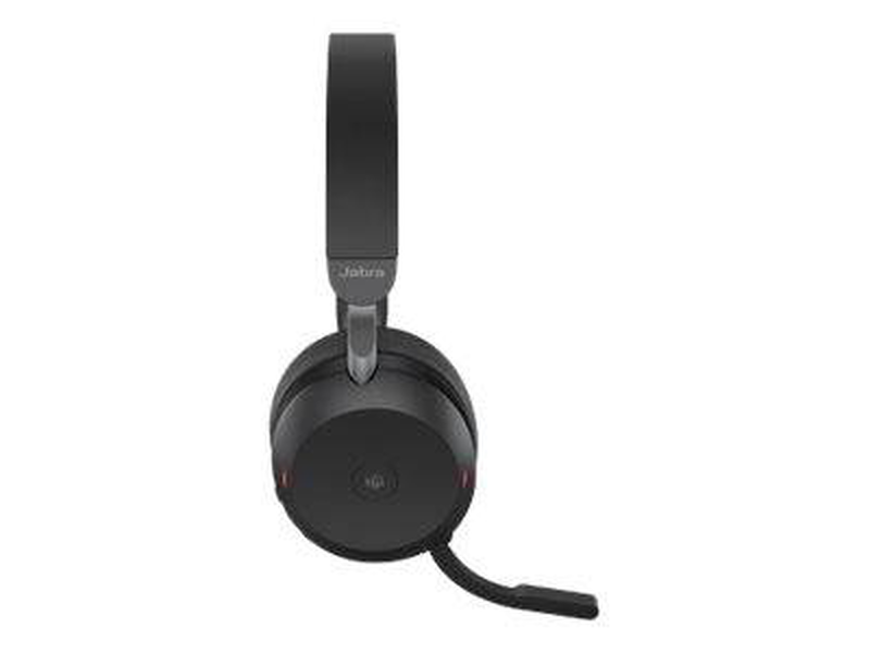 Jabra evolve2 75 / headset / on-ear / bluetooth / wireless, wired / active noise cancelling / USB-c / noise isolating / black / with charging stand / certified for microsoft teams, , medium-null