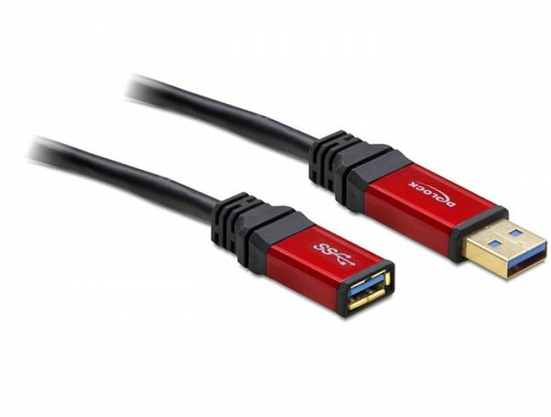 Delock extension cable USB 3.0 type-a male to&nbsp;USB 3.0 type-a female 5m premium, , medium-null