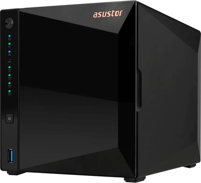 Asustor drivestor 4 pro Gen2 as3304t v2 4-bay diskless nas realtek rtd1619b quad-core 2GB ddr4 2.5GBe black, Black, medium