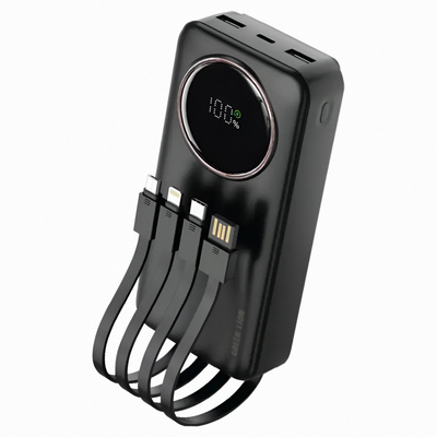 Take more power pulse power bank 30000mAh 22.5w with 2 USB-a and 1 Type-C ports quick charge, Light Blue, Black, Purple, medium