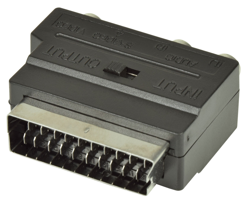 Av:link scart to 3rca adaptor with switch 122.410uk, , medium-null
