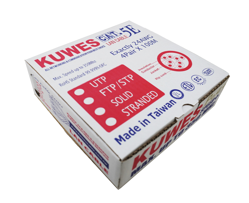 Kuwes cat5e utp pure copper outdoor 100m black, , medium-null