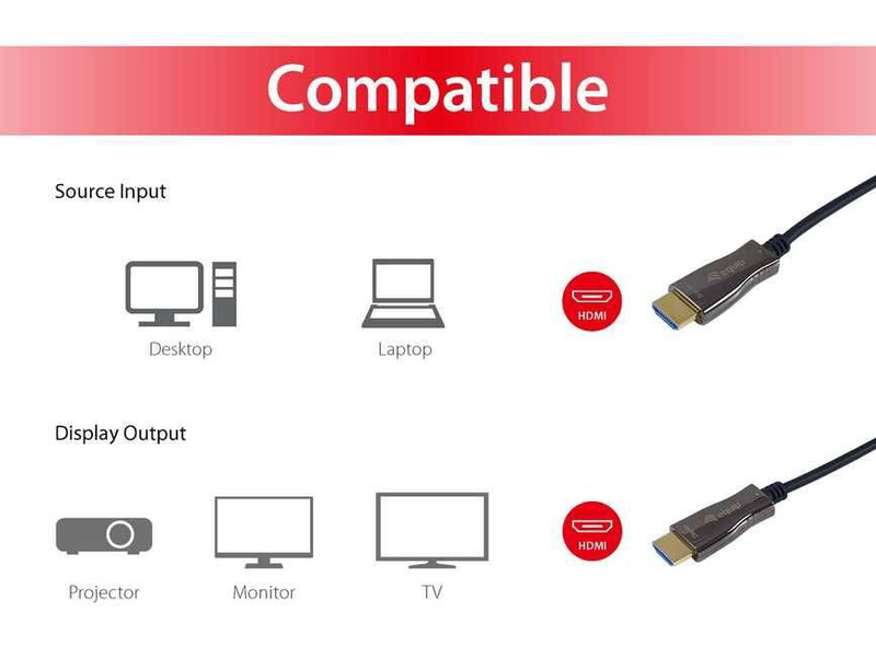 Equip HDMI 2.0 active optical cable, 15m, 4k/60hz black, , medium-null