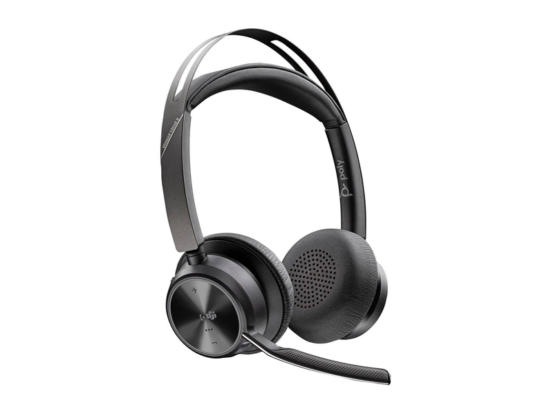 Poly voyager focus 2-m / headset / on-ear / bluetooth / wireless / active noise cancelling / USB-c via bluetooth adapter / black / certified for microsoft teams, , medium-null