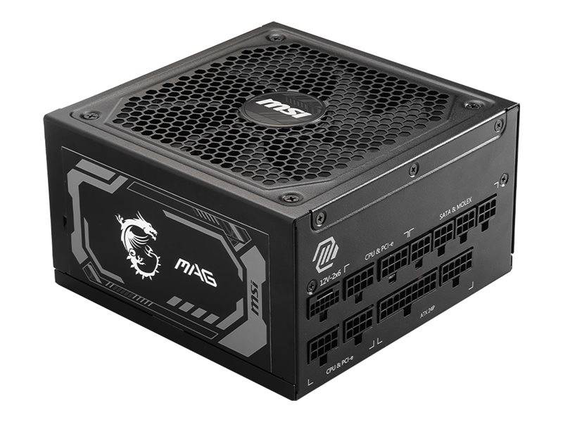 Msi mag a1000gl pcie5 1000w atx 3.1 psu 80+ gold cybenetics gold fully modular pcie 5.1 12v-2x6 black-null