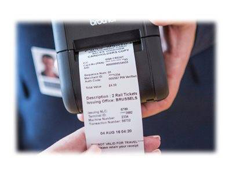 Brother ruggedjet rj-2030 2 inch mobile receipt printer 203dpi 152mm/s bluetooth USB ip54 black-null