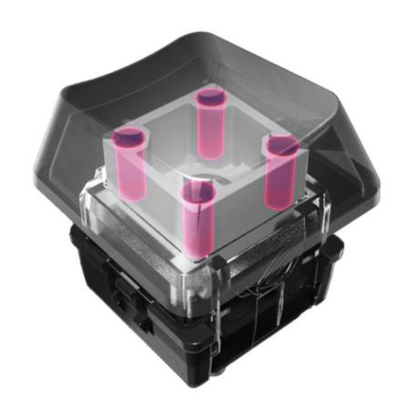 Asus rog pbt doubleshot keycap set for rog rx switches 123 keys black 90mp02p0-baua00-null