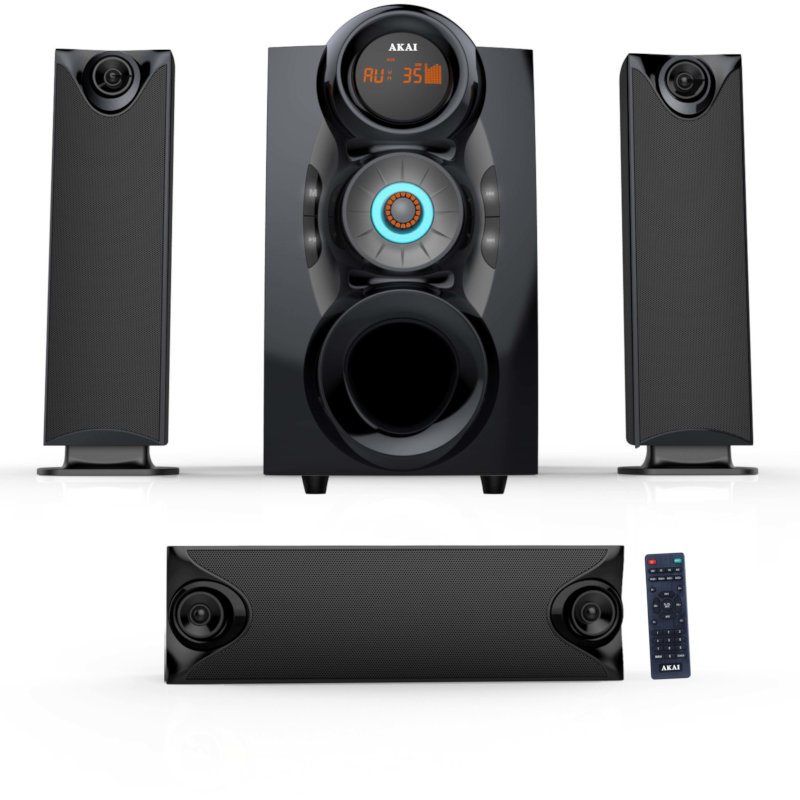 Akai ss028a-3208c  multimedia 3.1 speakers with bluetooth, USB, SD and radio &ndash; 75 w-null