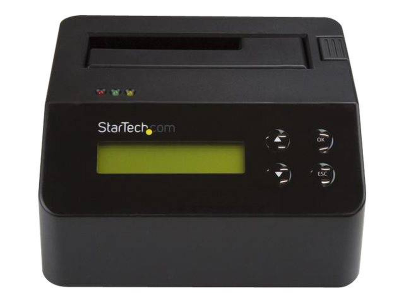 Startech.com USB 3.0 hard drive eraser dock for 2.5" & 3.5" sata SSD HDD + 4kn drive / lcd/ rs232 / secure erase HDD wiper docking station (sdock1eu3p2) / hard drive eraser / 2.5" / 3.5" / sata 6GB/s / black, , medium-null