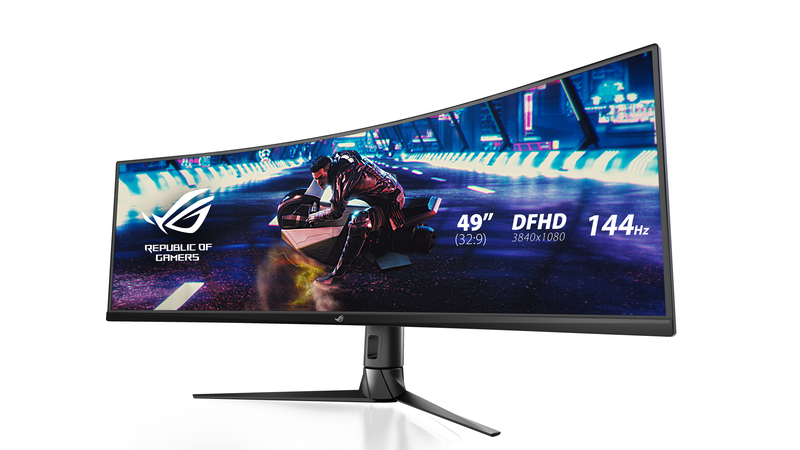 Asus rog strix xg49vq 49" monitor curved 144hz freesync hdr 3840x1080-null