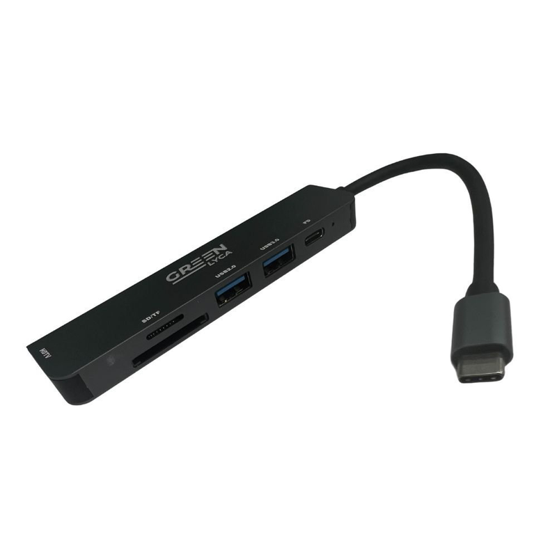 Green lyca g-1300 6-in-1 hub | fast charging & multiport connectivity, , medium-null