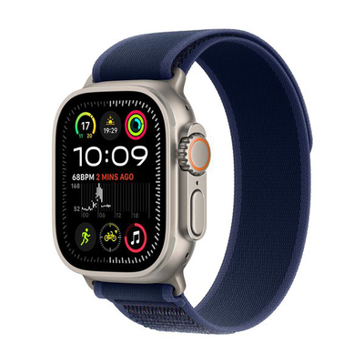 Watch ultra 2 GPS + cellular 49mm natural titanium case with blue trail loop - m/l