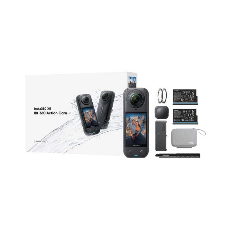 Insta360 x5 360 action camera 8k insta360 x5 8k triple ai chip action camera essentials bundle-null