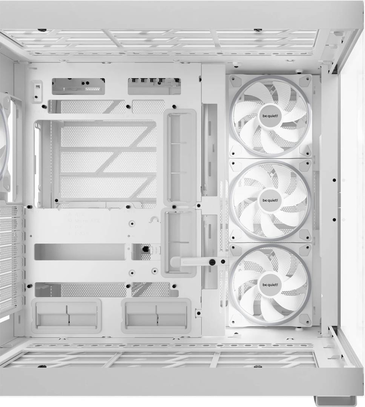 Be quiet! Light base 900 fx bgw72 full tower pc case e-atx panoramic glass 4x 140mm argb fans dual-chamber white-null