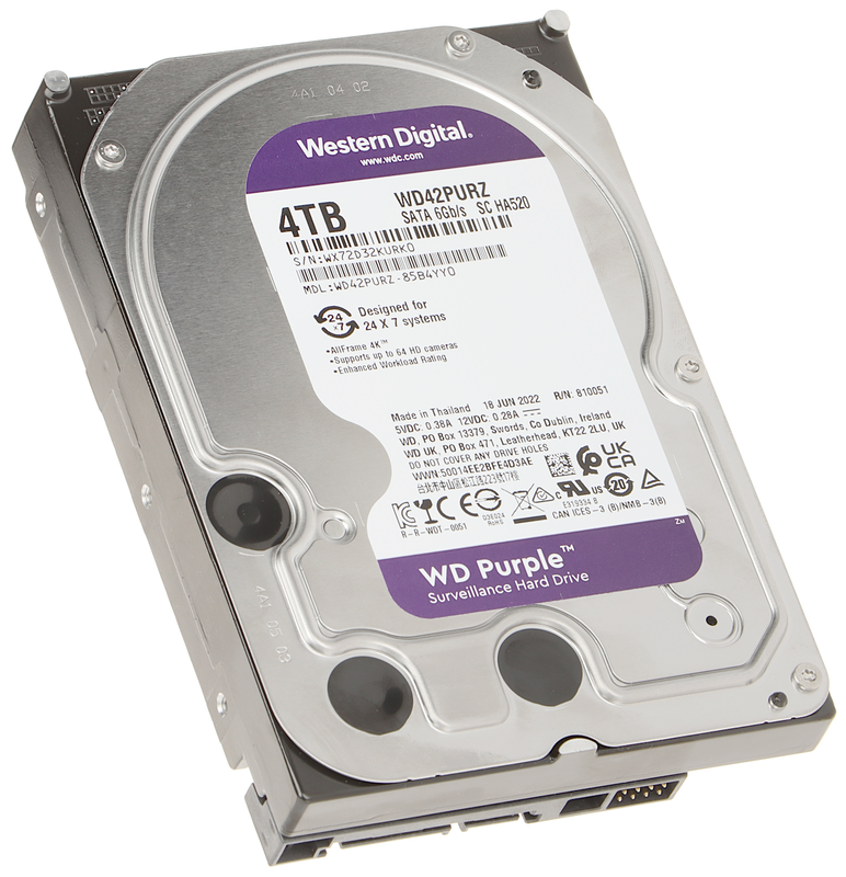 Wd purple surveillance HDD 4TB  sata, , medium-null