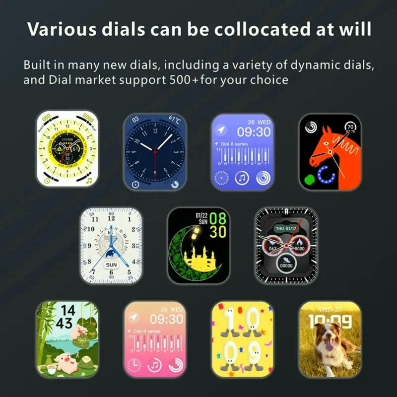 Awei h16 ultra smartwatch &mu;&epsilon; &pi;&alpha;&lambda;&mu;&omicron;&gamma;&rho;ά&phi;&omicron; &mu;&alpha;ύ&rho;&omicron;, , medium-null