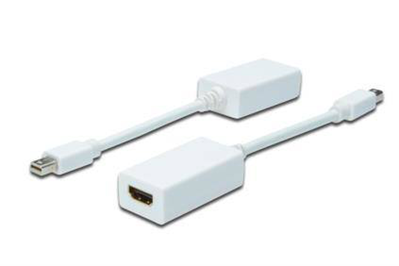 Assmann adapter mini displayport (m) to HDMI (f) 15cm white  / double shielde, , medium-null